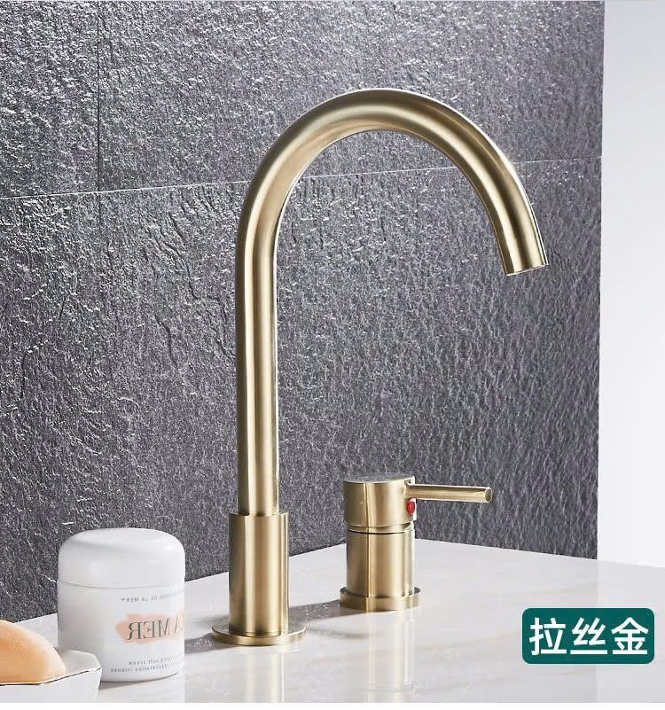 Vòi chậu rửa mặt lavabo mạ màu đen Miken MK-8020B - Image 5