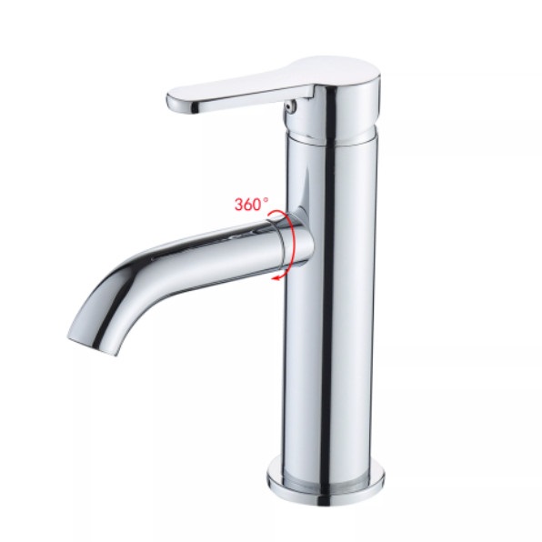 Vòi chậu rửa mặt lavabo mạ màu đen Miken MK-8030B - Image 3