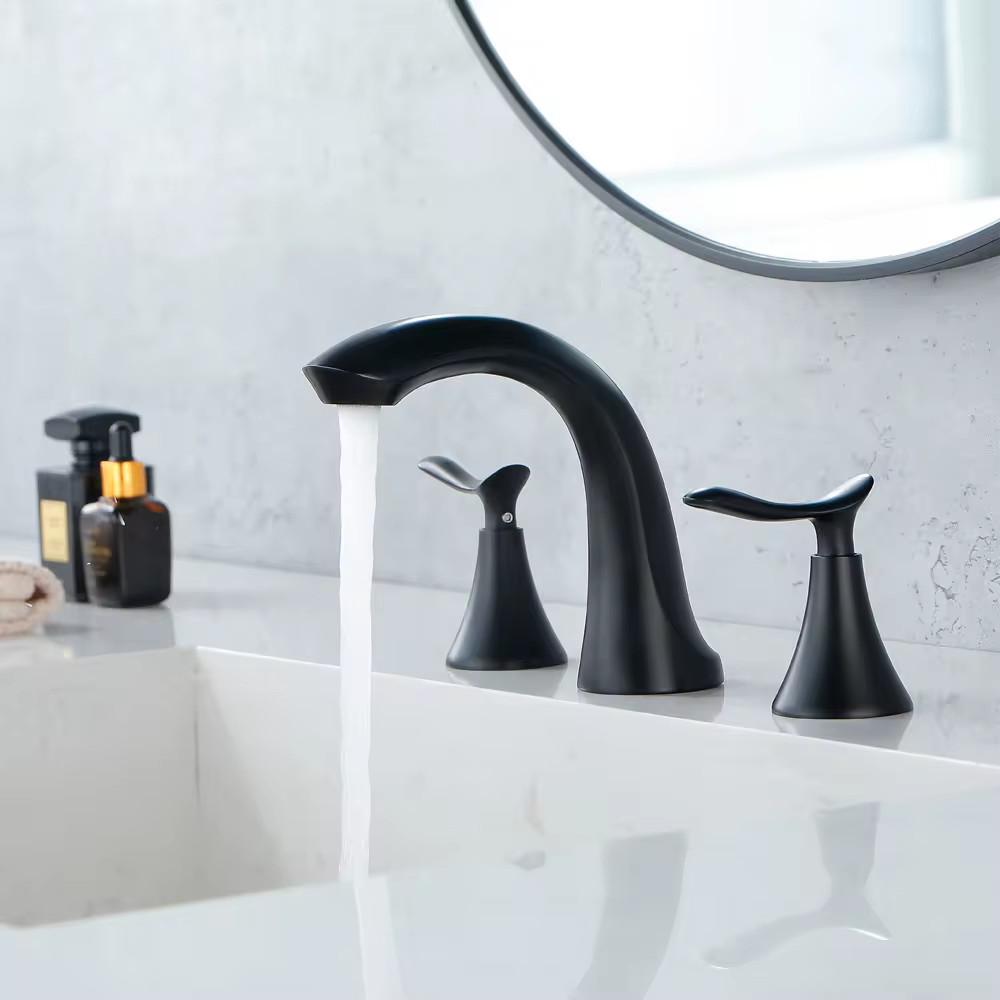 Vòi chậu rửa mặt lavabo mạ màu vàng Miken MK-8032GM - Image 6