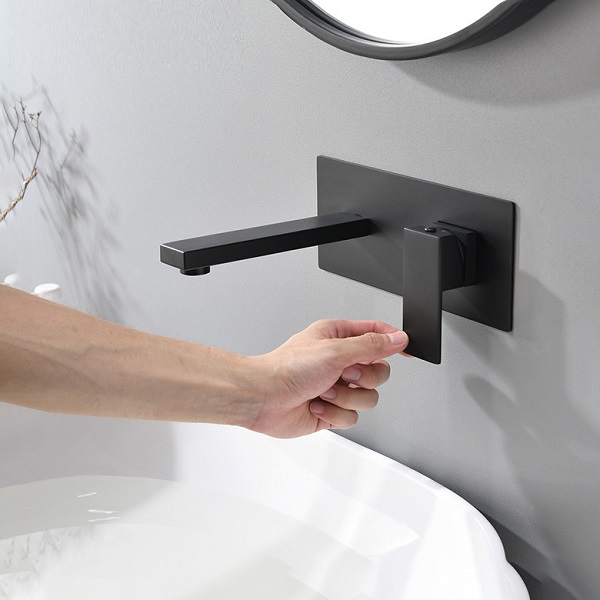 Vòi chậu rửa mặt nóng lạnh 20cm mạ vàng bọc đá Miken HD-BF05G Brown - Image 6