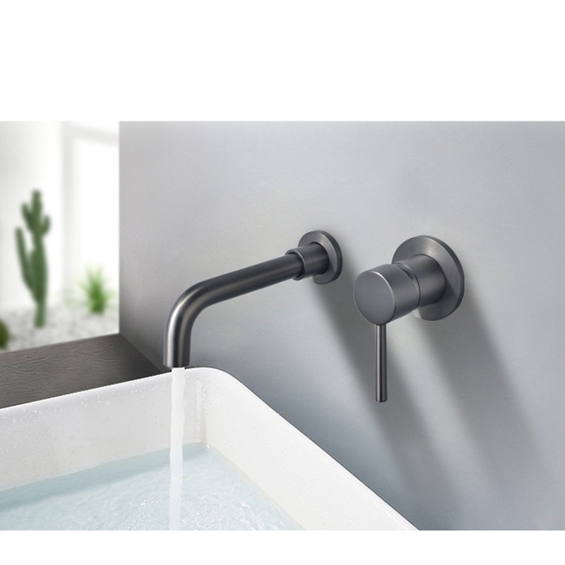 Vòi chậu rửa mặt nóng lạnh giả cổ màu đen Miken MKV-9029B - Image 4