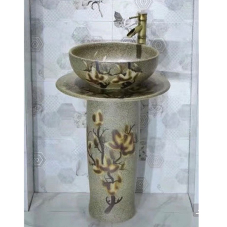 Vòi đặt sàn màu đen dùng cho chậu chân đứng và bồn tắm độc lập Miken VDS-083B - Image 3