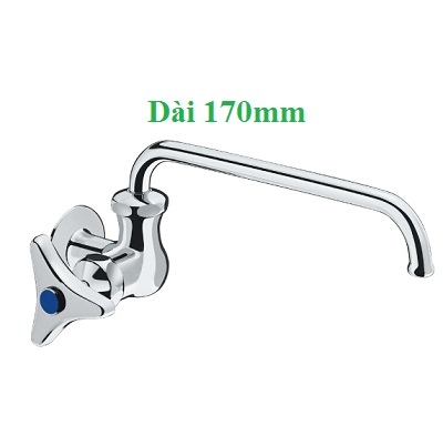 Vòi lạnh, Vòi hồ cần dài đồng mạ crom Miken MKV-016K - Image 4