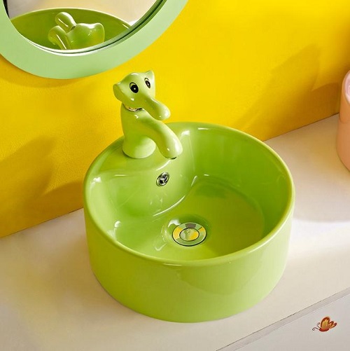 Vòi lavabo trẻ em hình con voi xanh ngộ nghĩnh - Image 4