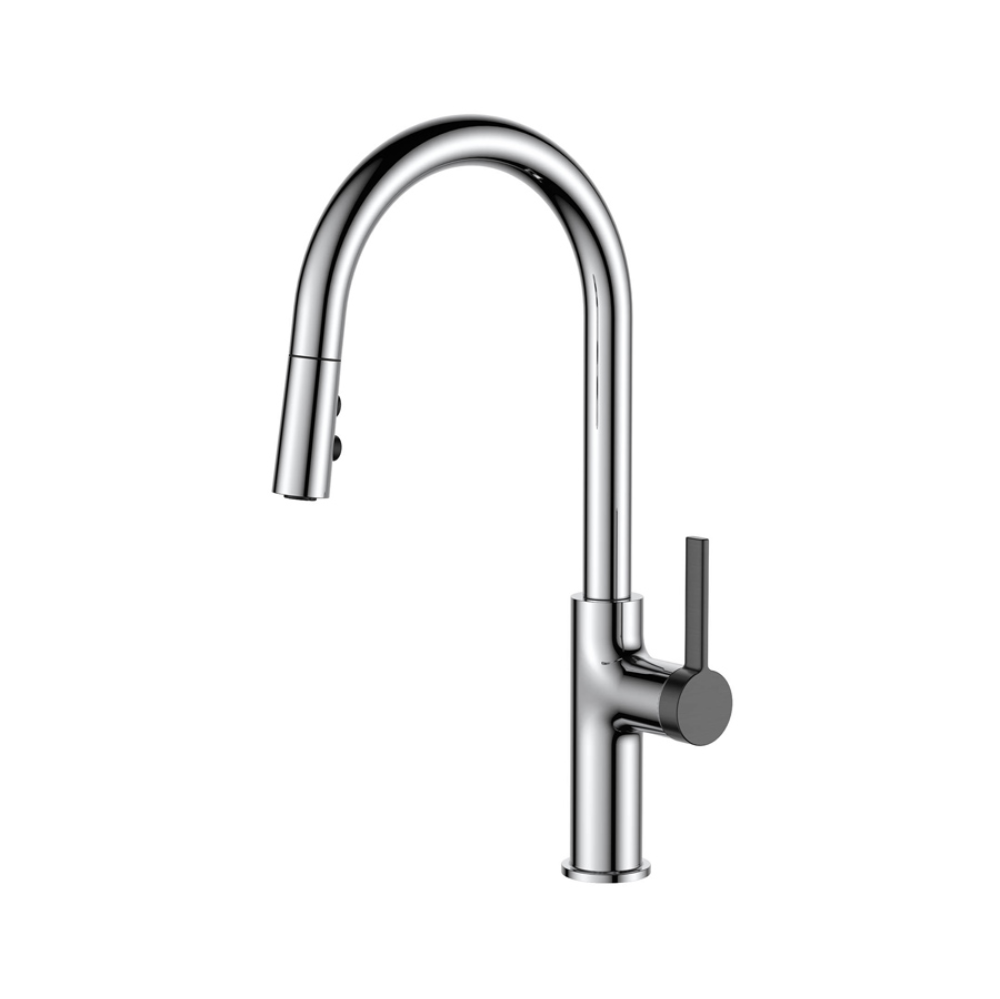 Vòi rửa bát dây rút nóng lạnh màu đen AMBER KLUGER KLF0001B - Image 3
