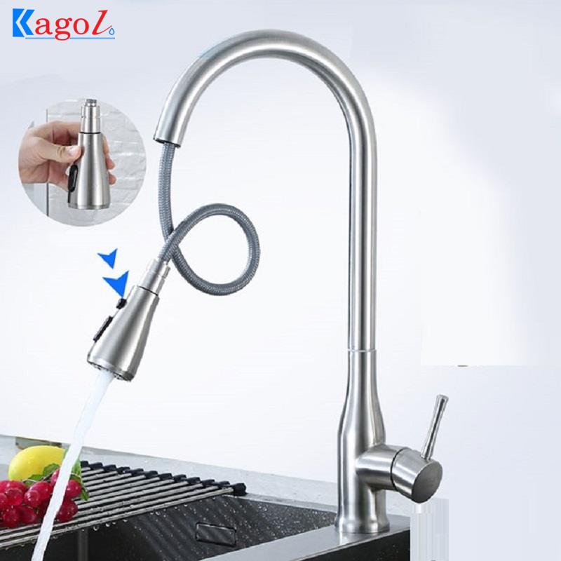 Vòi rửa bát nóng lạnh cần rút Kagol K16 - Image 4