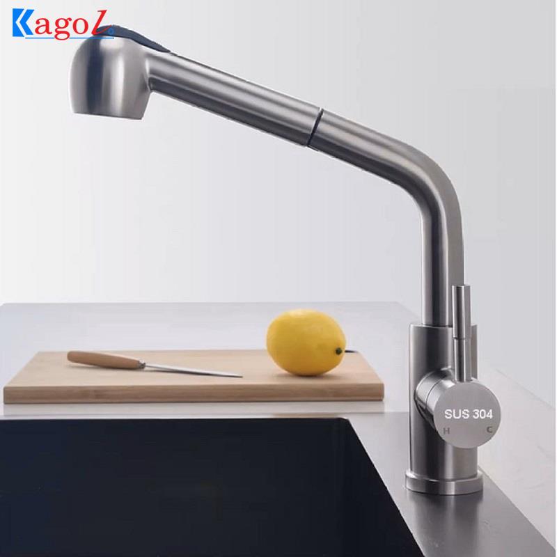 Vòi rửa bát nóng lạnh cần silicon Kagol K02 - Image 3
