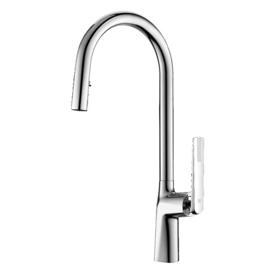 Vòi rửa bát nóng lạnh dây rút màu đen Grunder GR-606D - Image 3