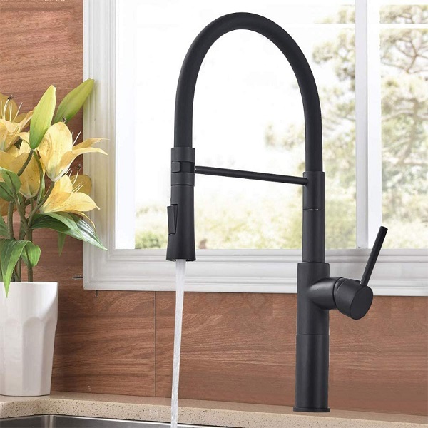 Vòi rửa bát nóng lạnh dây rút mẫu mới mạ Crom Miken MK-1015C - Image 4