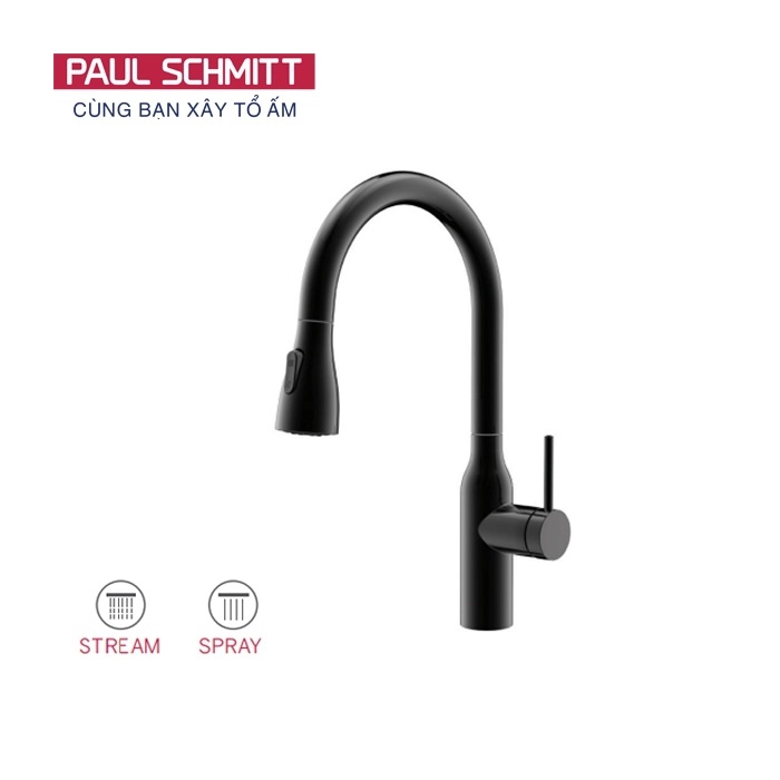 Vòi rửa bát nóng lạnh dây rút Paul Schmitt PA310K - Image 5