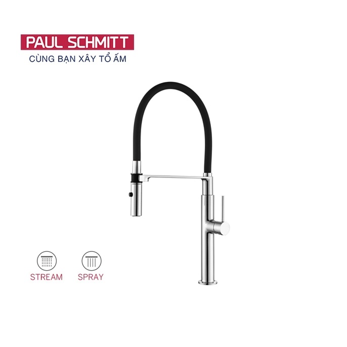 Vòi rửa bát nóng lạnh dây rút Paul Schmitt PA313K - Image 4