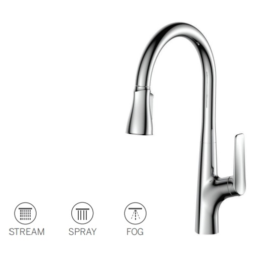 Vòi rửa bát nóng lạnh dây rút Paul Schmitt PA318K