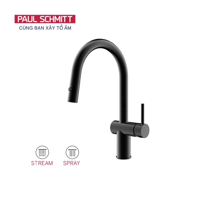 Vòi rửa bát nóng lạnh dây rút Paul Schmitt PA318K - Image 3