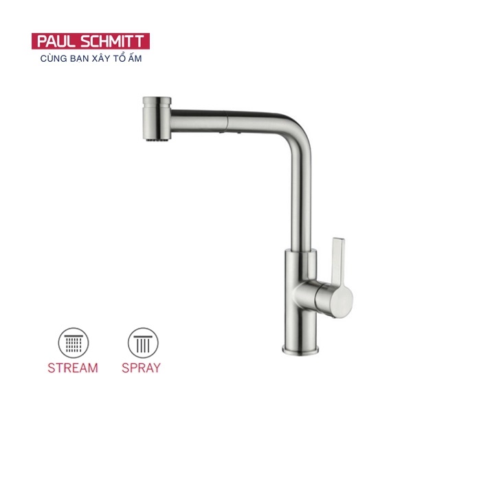 Vòi rửa bát nóng lạnh dây rút Paul Schmitt PA324KCB - Image 3