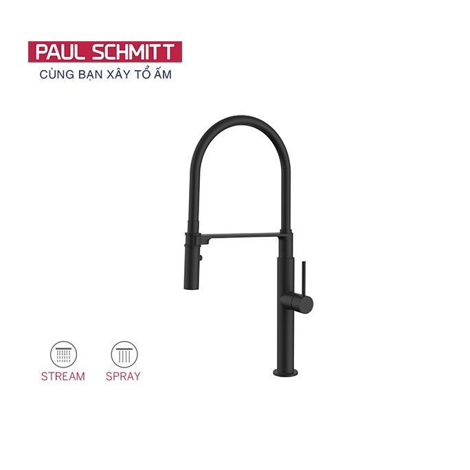 Vòi rửa bát nóng lạnh dây rút Paul Schmitt PA325K - Image 4
