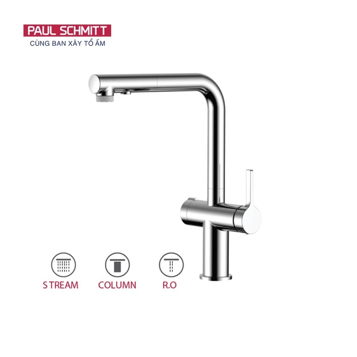 Vòi rửa bát nóng lạnh dây rút Paul Schmitt PA327K - Image 3