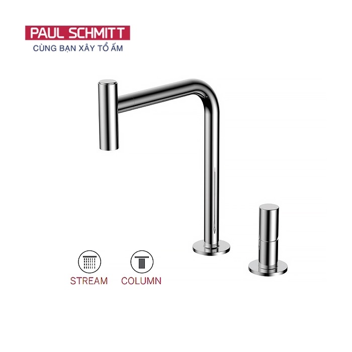 Vòi rửa bát nóng lạnh dây rút Paul Schmitt PA329K - Image 3