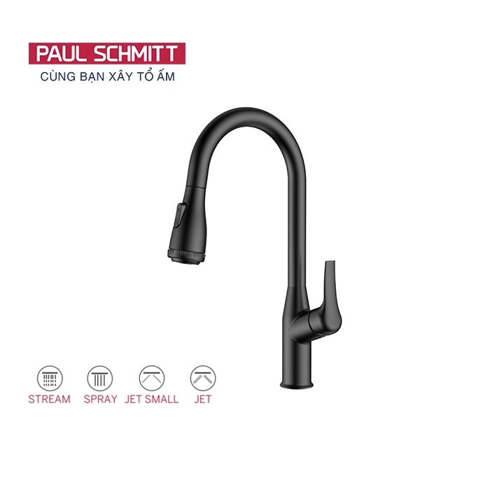 Vòi rửa bát nóng lạnh dây rút Paul Schmitt PA330K - Image 3