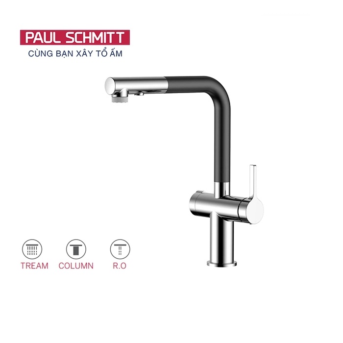 Vòi rửa bát nóng lạnh dây rút Paul Schmitt PA334KCBQ