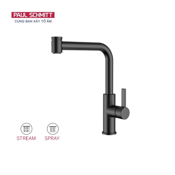 Vòi rửa bát nóng lạnh dây rút Paul Schmitt PA334KCBQ - Image 5