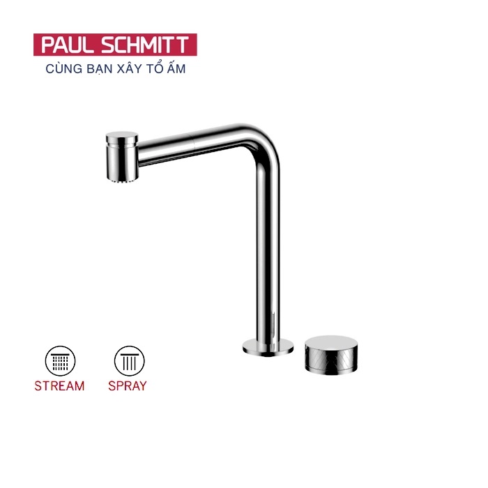 Vòi rửa bát nóng lạnh dây rút Paul Schmitt PA337K - Image 3