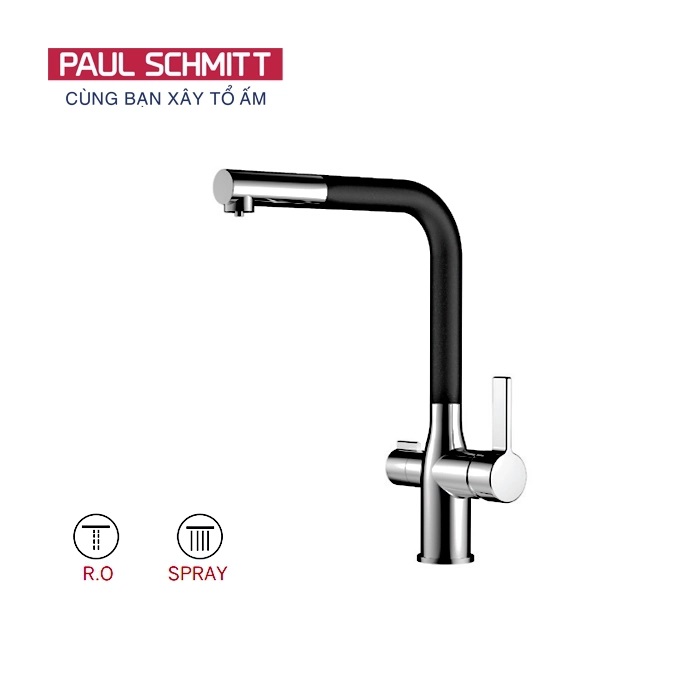 Vòi rửa bát nóng lạnh dây rút Paul Schmitt PA337K - Image 4