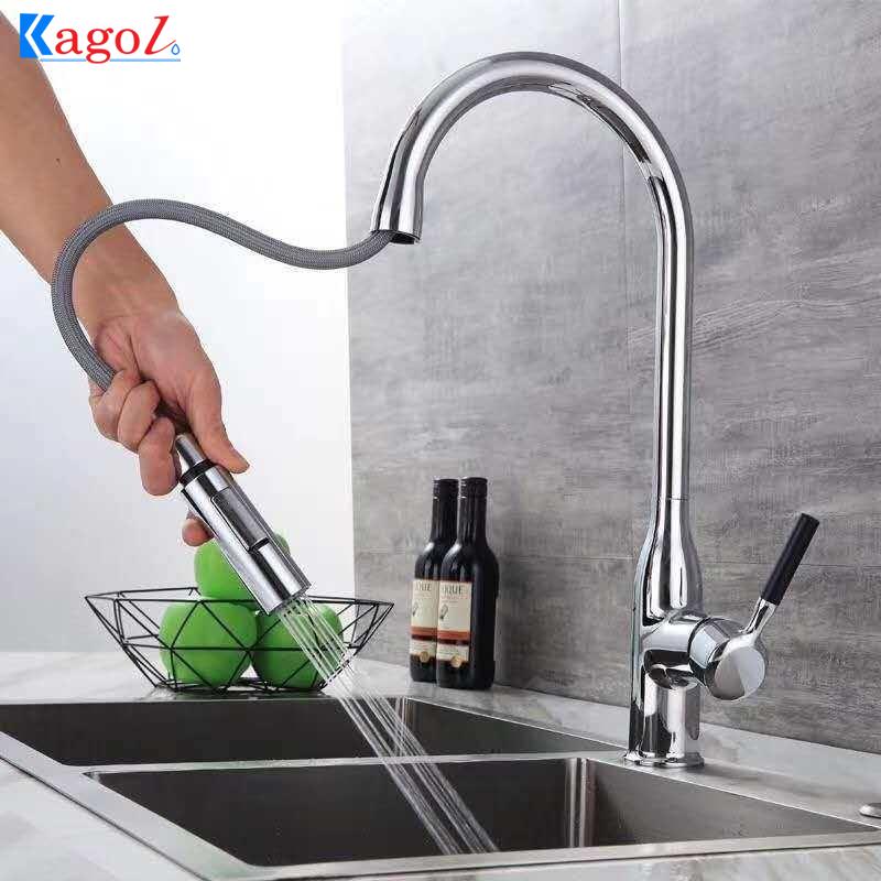 Vòi rửa bát nóng lạnh inox sus 304 cần cứng Kagol K03 - Image 4