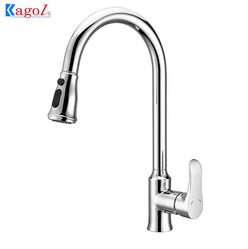 Vòi rửa bát nóng lạnh inox sus 304 vòi rút Kagol K55 - Image 5