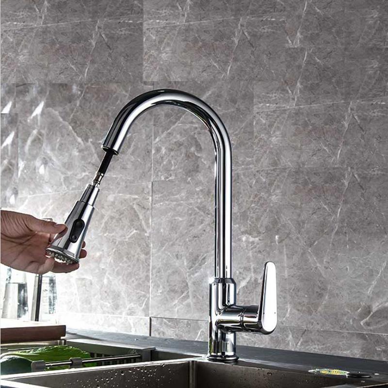 Vòi rửa bát nóng lạnh mạ màu ghi Miken MKRB-2035G - Image 4