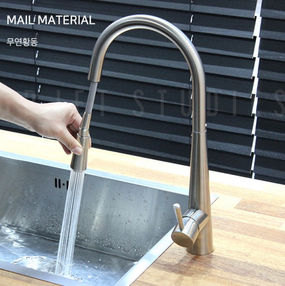 Vòi rửa bát nóng lạnh mạ màu ghi Miken MKRB-2035G - Image 5