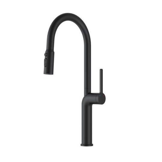 Vòi rửa bát nóng lạnh mạ màu vàng kết hợp vòi RO Miken MK-2027GRO - Image 4