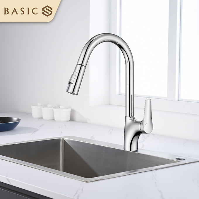 Vòi rửa bát nóng lạnh màu đen Basic BK-68309B - Image 3