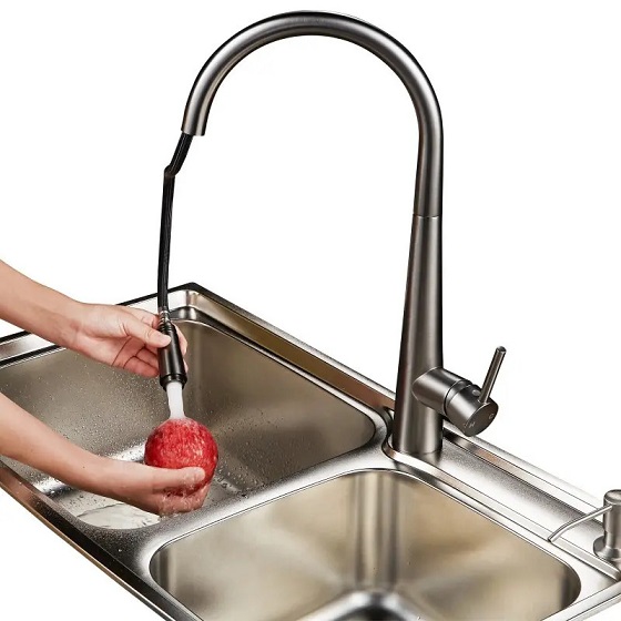 Vòi rửa bát nóng lạnh màu đen Miken MK-2023BL ((Đặt hàng 5-7 ngày) - Image 4