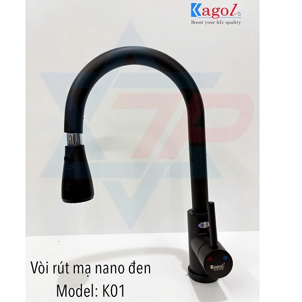 Vòi rửa bát nóng lạnh thân dẹt Kagol K51 - Image 3