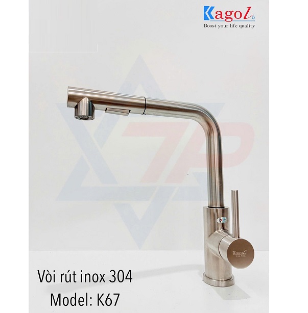 Vòi rửa bát nóng lạnh thân dẹt Kagol K51 - Image 5