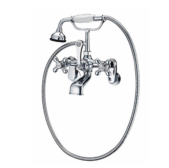 Vòi sen bồn tắm nóng lạnh 4 lỗ mạ màu đen, crom, vàng, vàng hồng, ghi xám Miken MKS-2059-4 - Image 5
