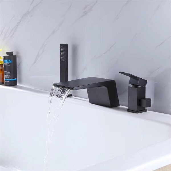 Vòi sen bồn tắm nóng lạnh mạ màu đen Miken MKS-17022B