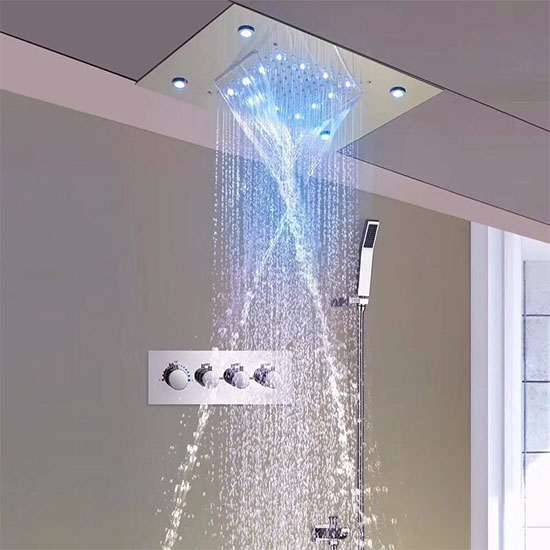 Vòi sen tắm âm tường màu vàng Miken MKSA-245G - Image 5