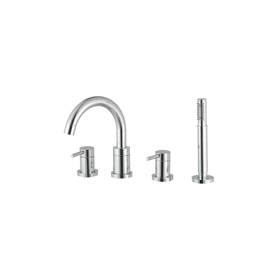 Vòi sen tắm bồn nóng lạnh mạ đen 3 lỗ Miken MKS-3008B - Image 4
