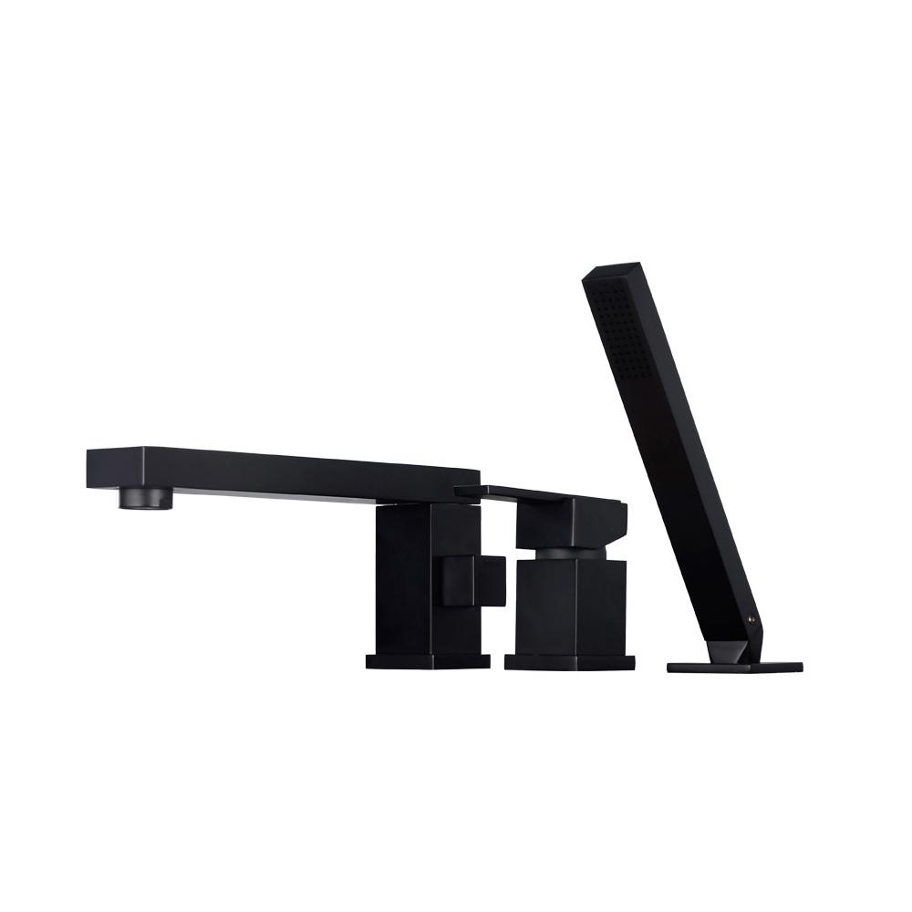 Vòi sen tắm bồn nóng lạnh mạ đen 3 lỗ Miken MKS-3009B