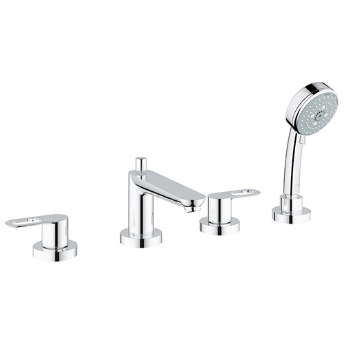 Vòi sen tắm bồn nóng lạnh mạ đen 3 lỗ Miken MKS-3009B - Image 3