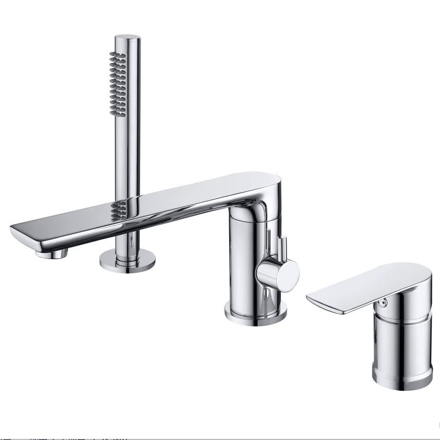 Vòi sen tắm bồn nóng lạnh màu chrome Classic P0146CP - Image 4