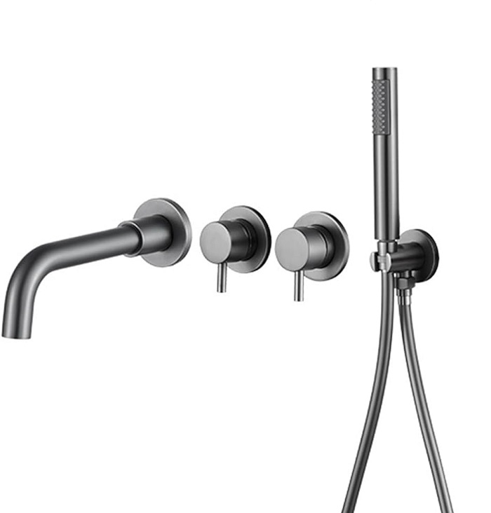 Vòi sen tắm bồn nóng lạnh màu chrome Classic P0146CP - Image 6