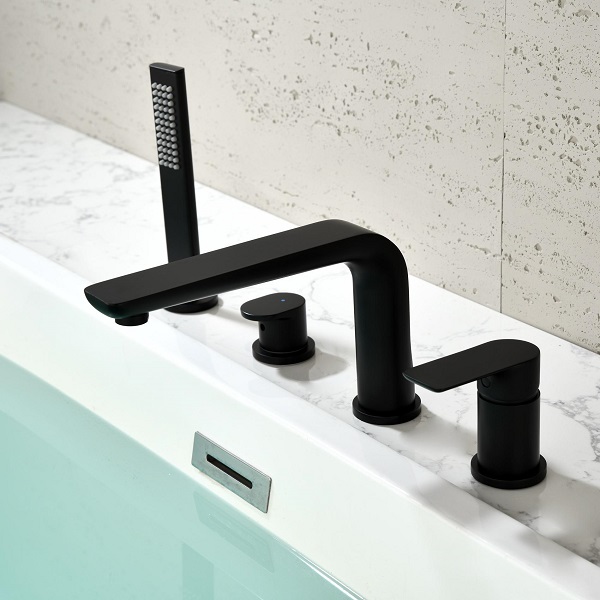 Vòi sen tắm bồn, vòi chậu lavabo âm tường nóng lạnh mạ vàng Miken MKS-5069G ( Bóng hoặc mờ) - Image 5