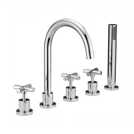 Vòi sen tắm bồn, vòi chậu lavabo âm tường nóng lạnh mạ vàng Miken MKS-5069G ( Bóng hoặc mờ) - Image 6
