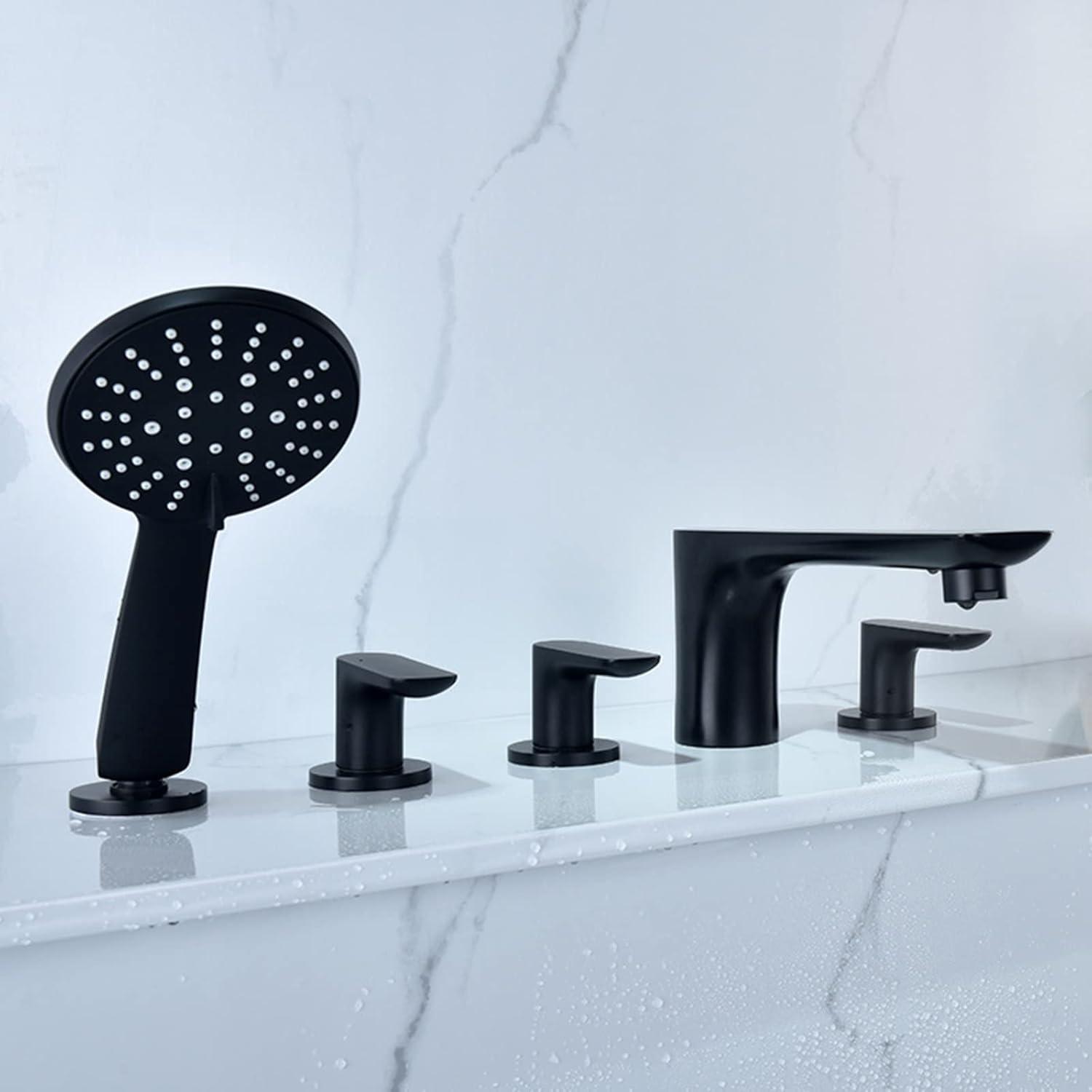 Vòi sen tắm bồn, vòi chậu lavabo âm tường nóng lạnh Miken MKS-5069W - Image 3