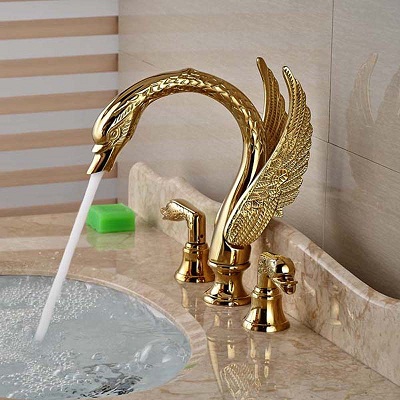 Vòi xả bồn , vòi lavab mạ vàng MK-01915 (Đặt hàng từ 10-25 ngày) - Image 4
