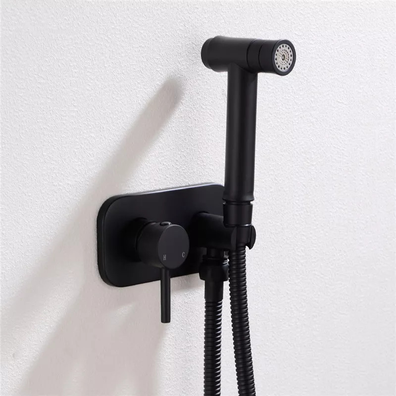 Vòi xịt vệ sinh màu đen Miken XB095B - Image 4