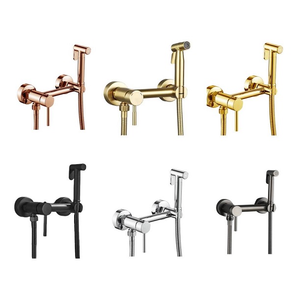 Vòi xịt vệ sinh màu vàng Miken XB097GM - Image 4