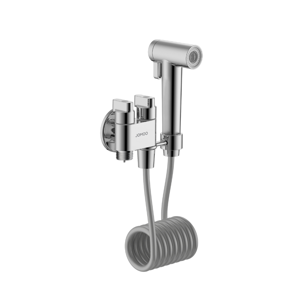 Vòi xịt vệ sinh nóng lạnh âm tường màu vàng Miken F-7502G (Vàng bóng hoặc vàng mờ) - Image 3